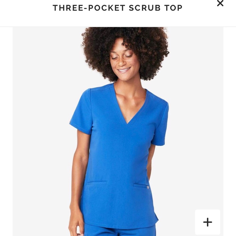 Figs Casma Royal Scrub Top L